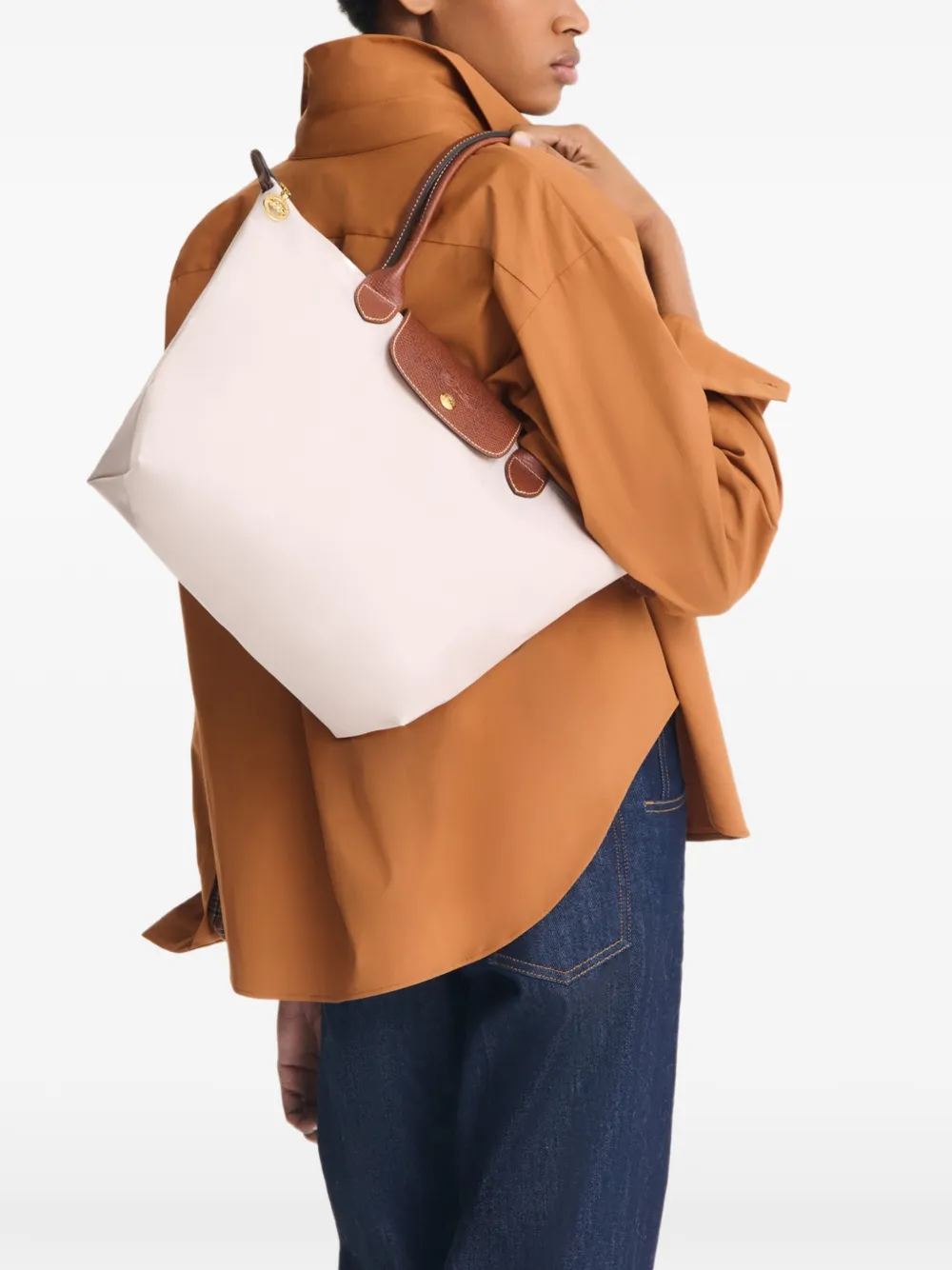 Longchamp Medium Le Pliage Tote Bag - Neutrals 