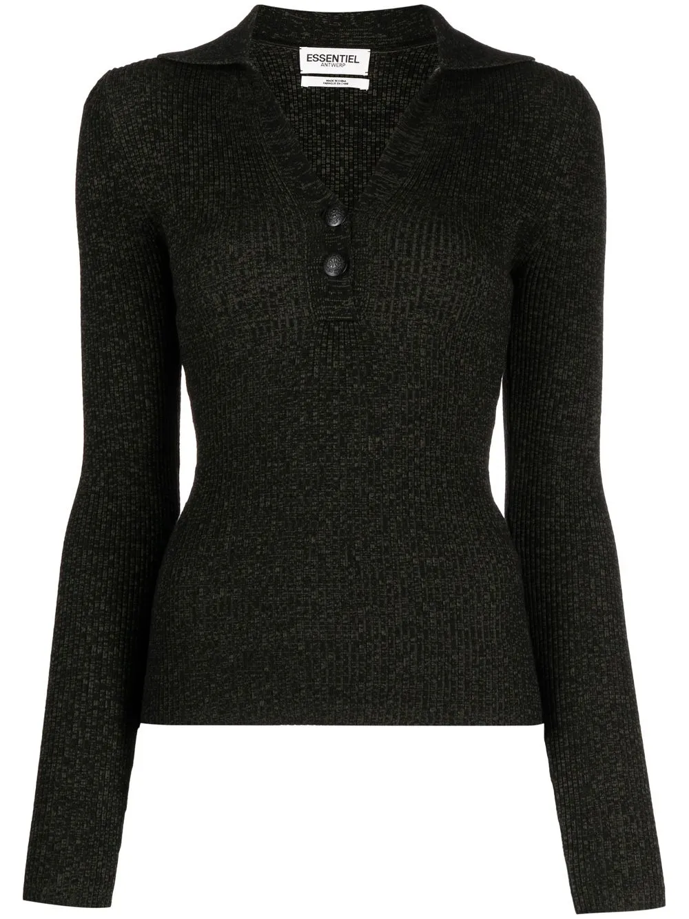 

Essentiel Antwerp Creation knitted polo shirt - Green