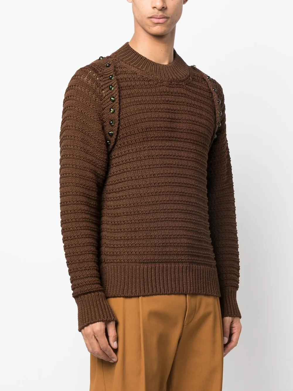 Namacheko crochet-knit layered cotton jumper | Smart Closet