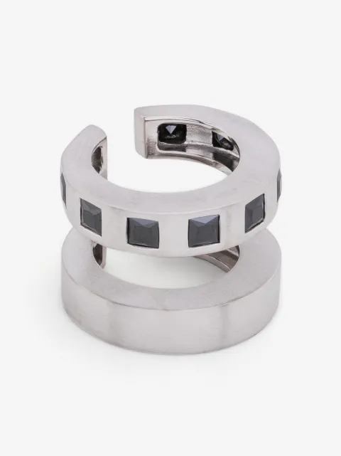 Tom Wood boucles d'oreilles Arch Zirconia Double