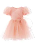 Tulleen bow organza dress - Pink