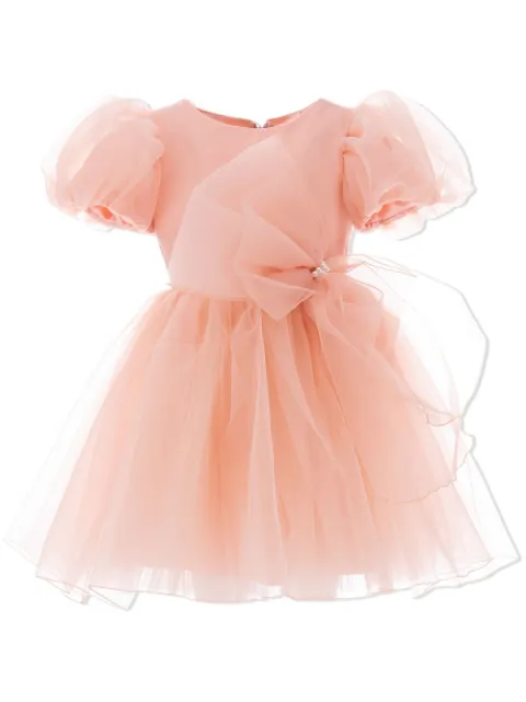 Tulleen bow organza dress