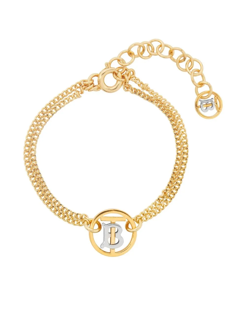 

Burberry TB monogram double-chain bracelet - Gold