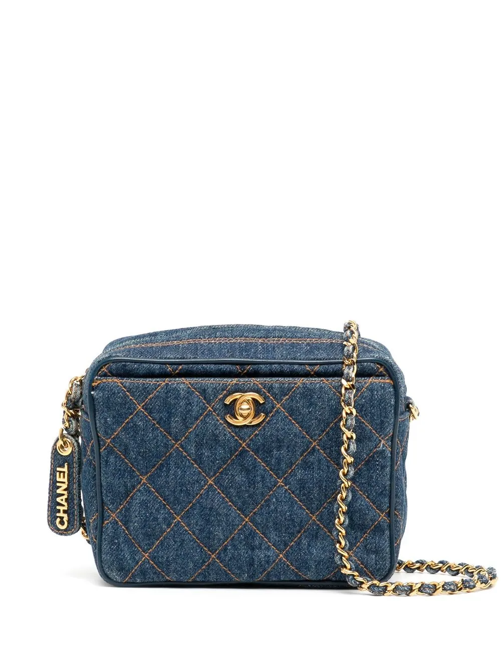 

CHANEL Pre-Owned bolsa de hombro capitonada mini 1997 - Azul