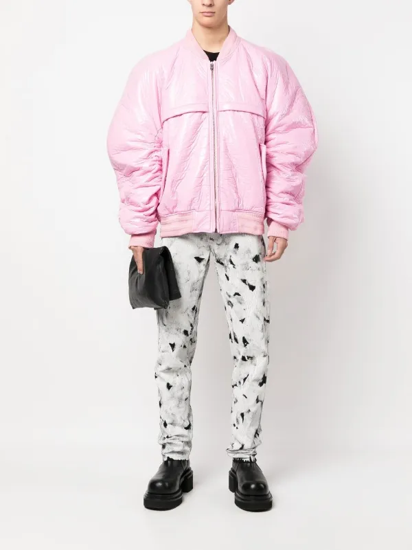 Walter Van Beirendonck Cercle Bomber Jacket | Pink | FARFETCH