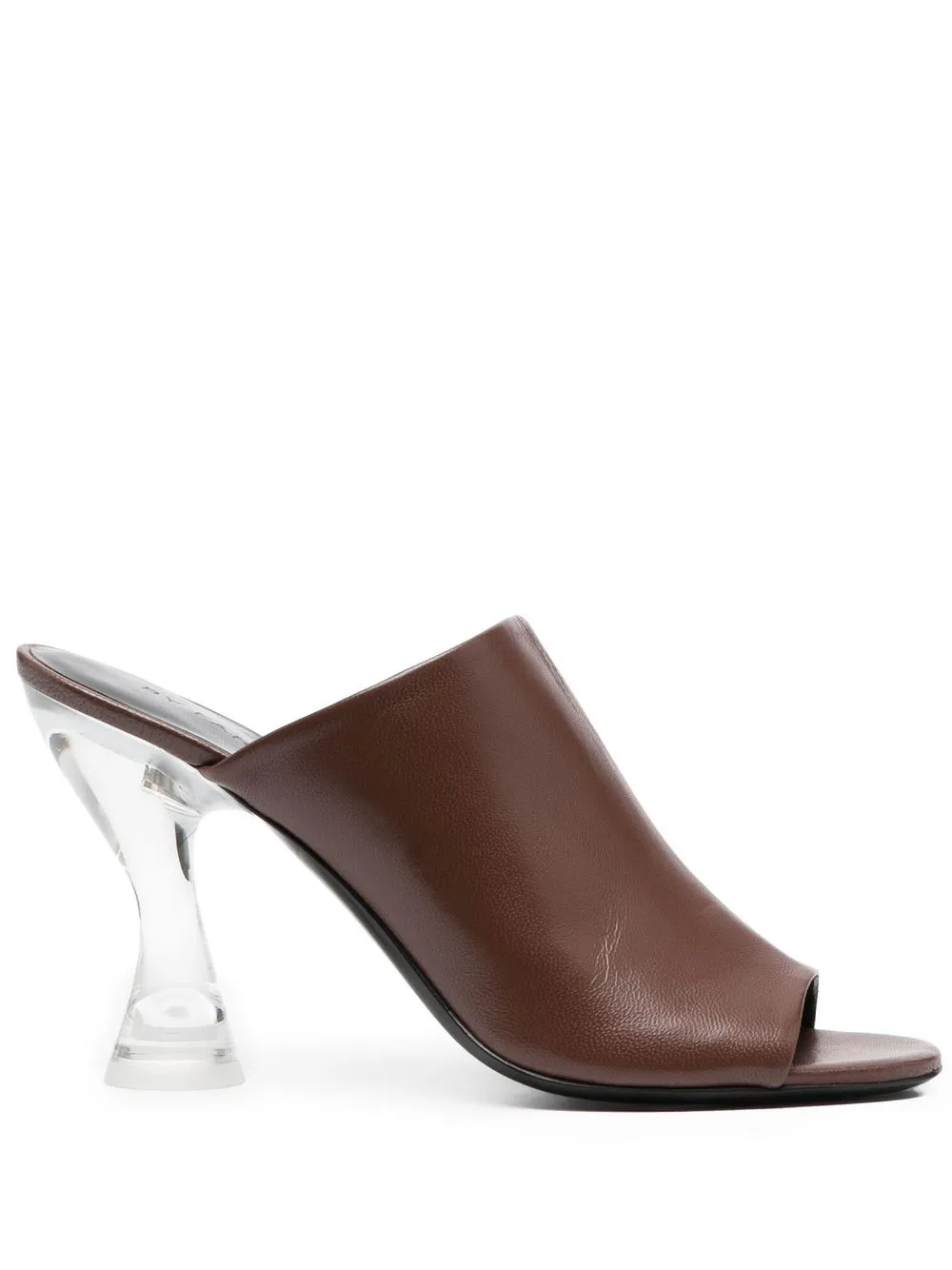 

BY FAR Luz Sequoia leather mules - Brown