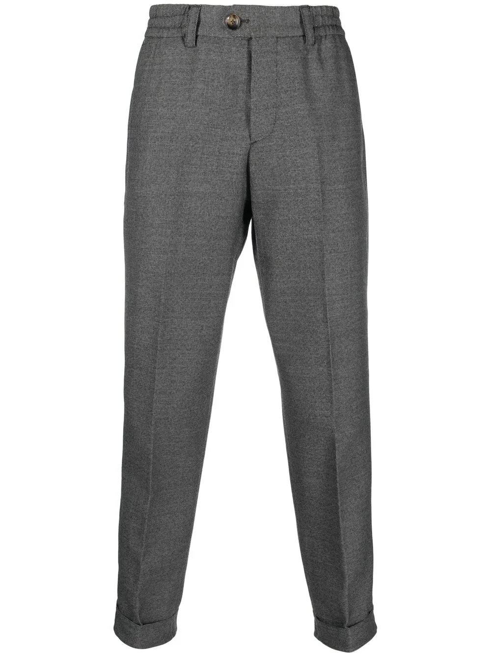 

PT Torino rolled-cuff tapered trousers - Grey