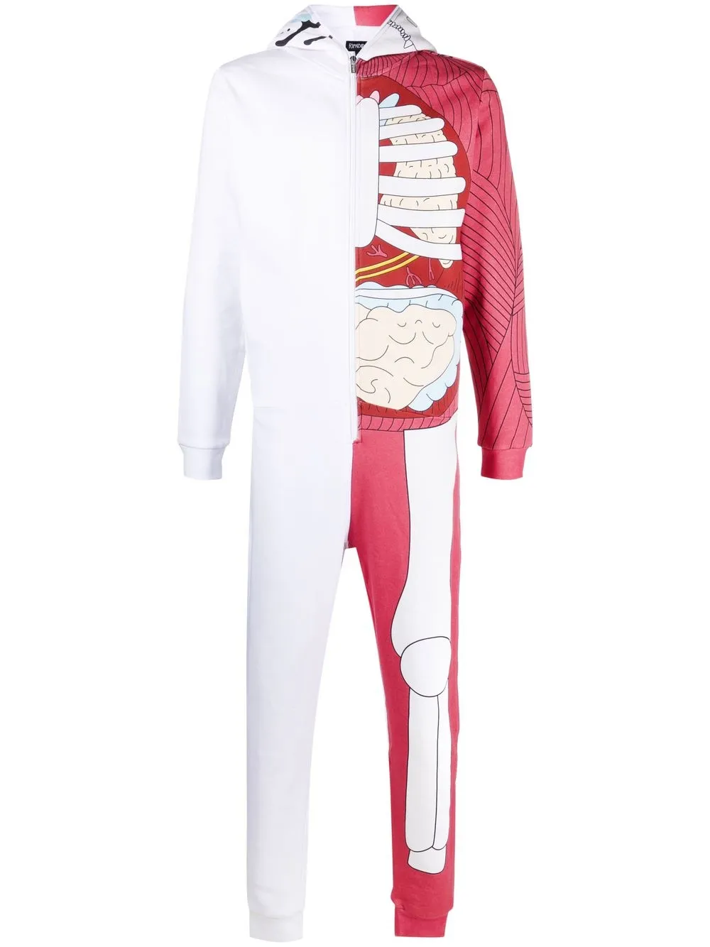 

Ripndip half-skeleton print jumpsuit - Blanco