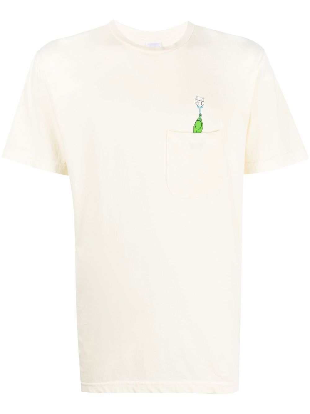 

Ripndip pocket graphic-print T-shirt - Neutrals