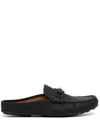 Bally logo horsebit Backless Loafers Black FARFETCH ZA