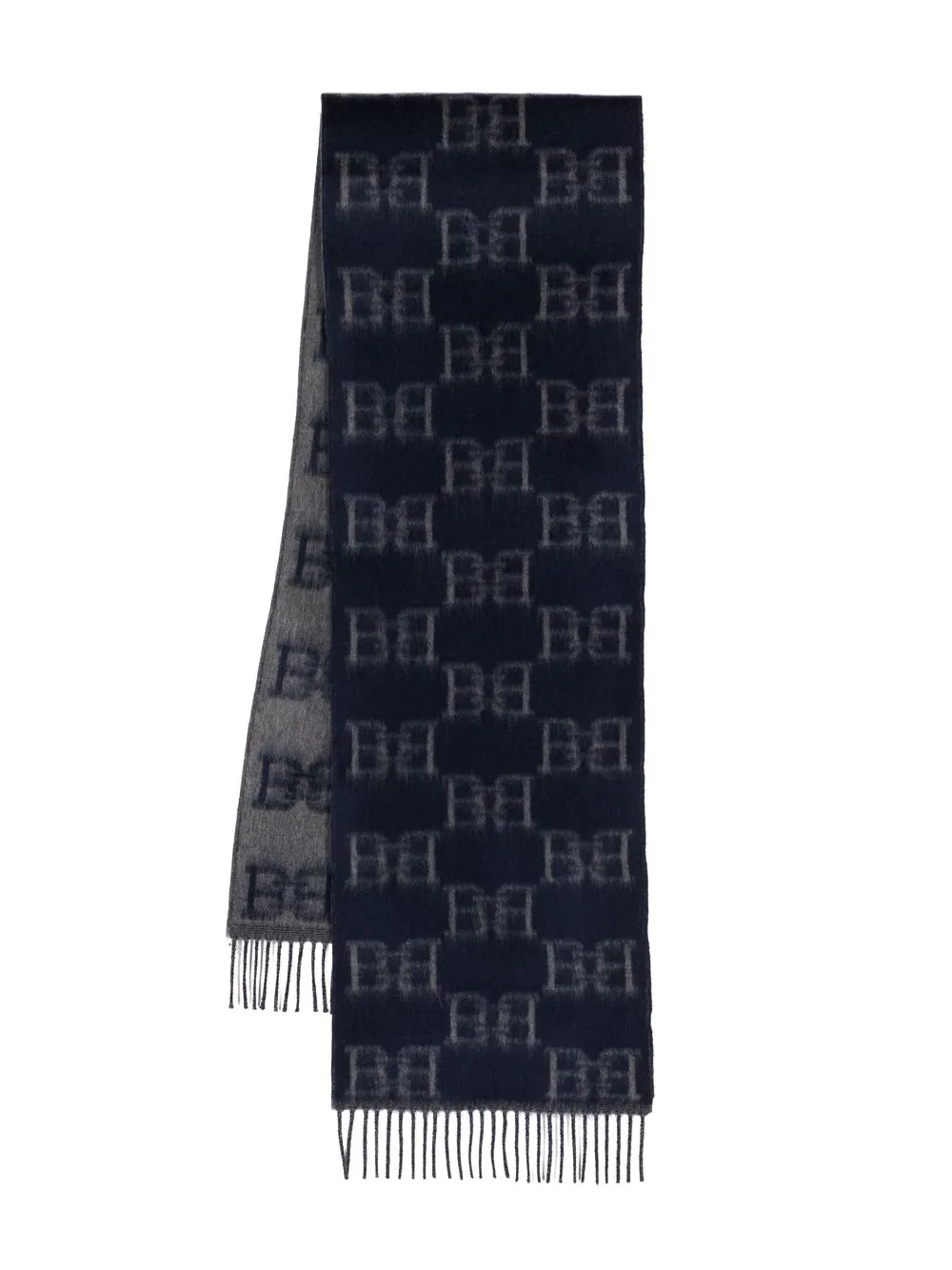 

Bally wool monogram-pattern scarf - Blue
