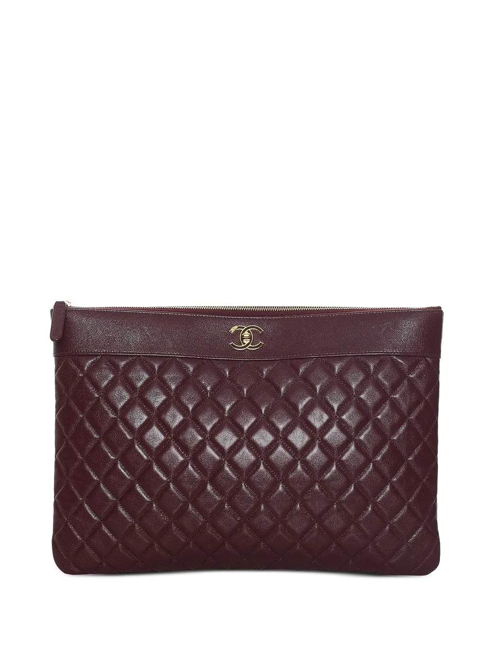 

Chanel Pre-Owned 2016-2017 quilted clutch bag - Red