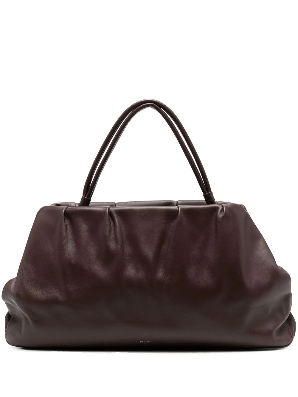 

Céline Pre-Owned pre-owned ruched-detailing top-handle bag - Brown
