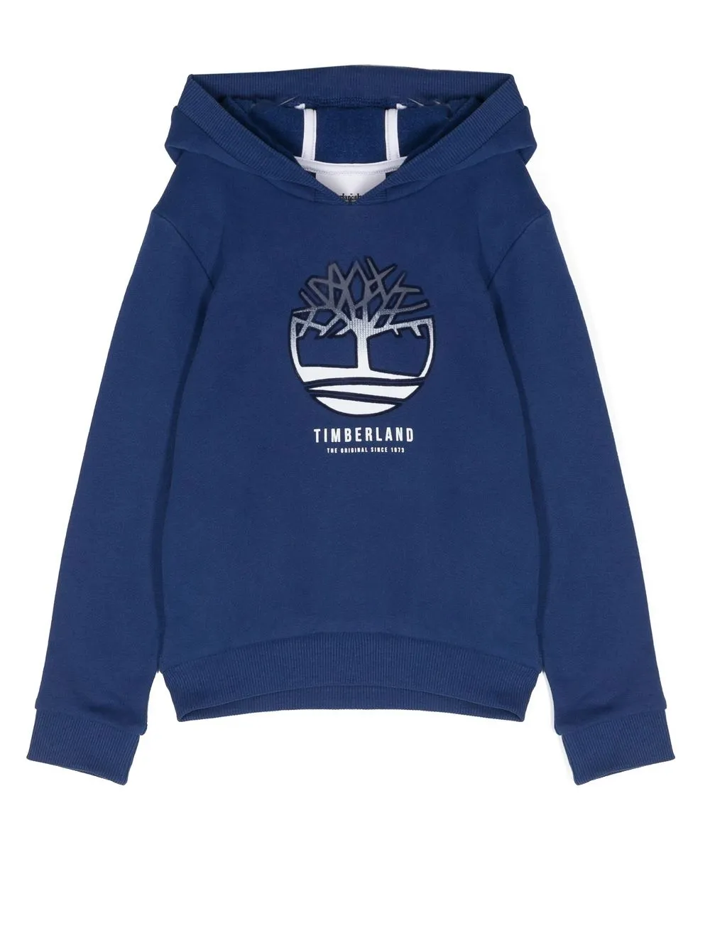 

Timberland Kids logo-print long-sleeved hoodie - Blue