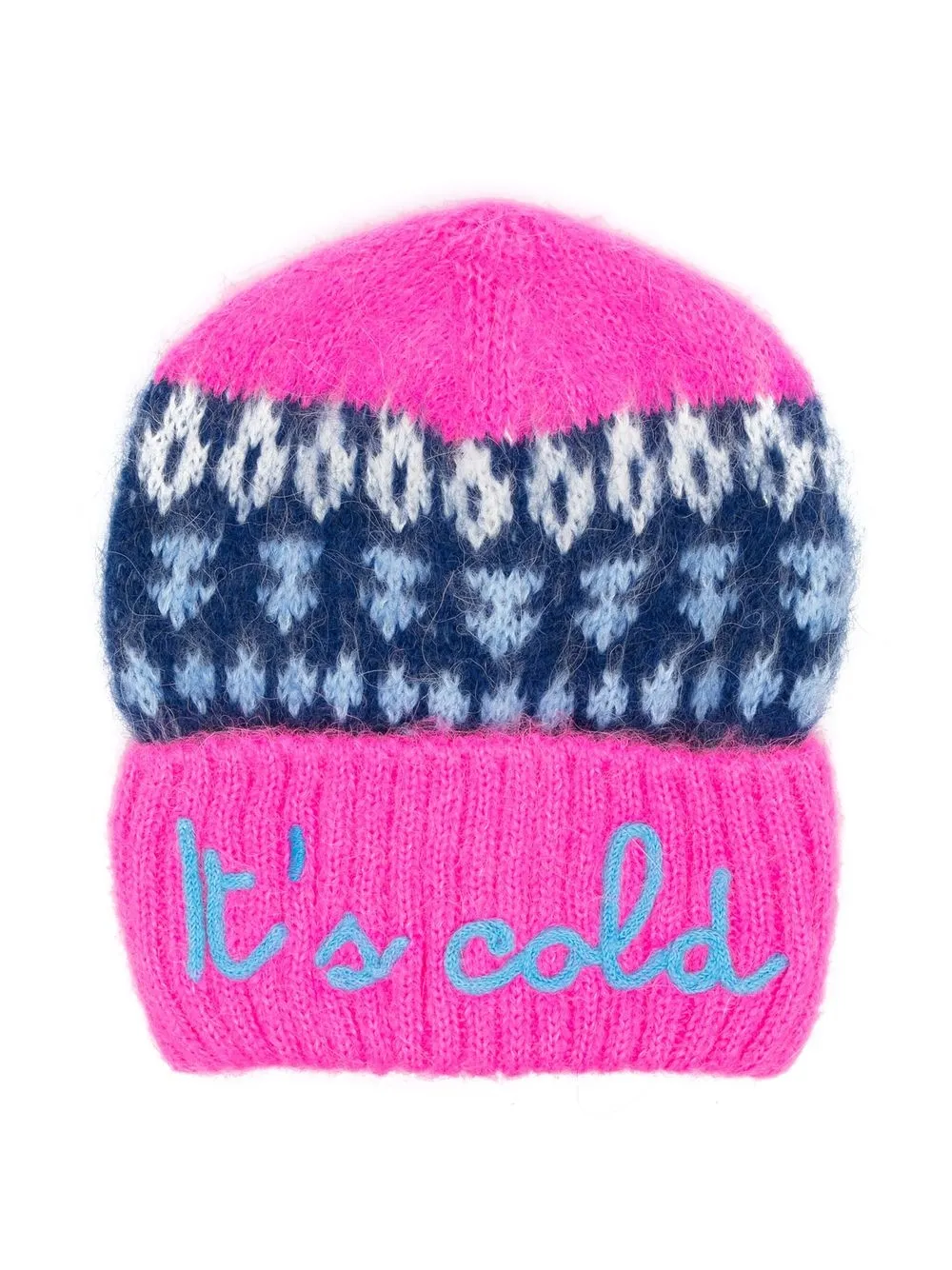 

MC2 Saint Barth Kids ribbed knitted beanie - Pink