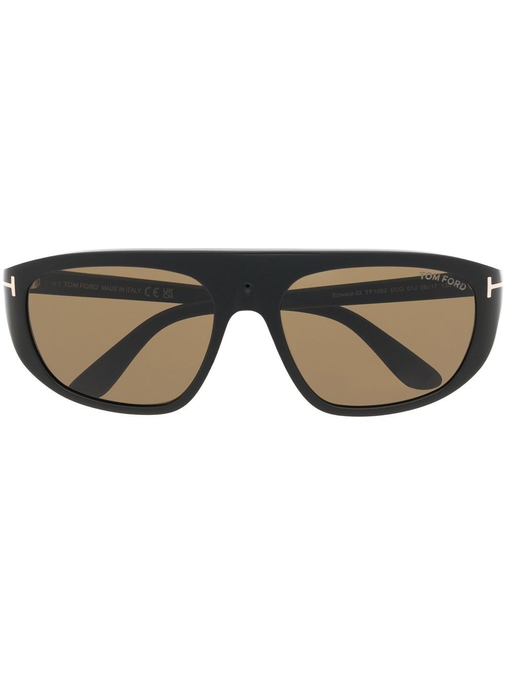 Tom Ford Tinted Straight-arm Sunglasses In Black