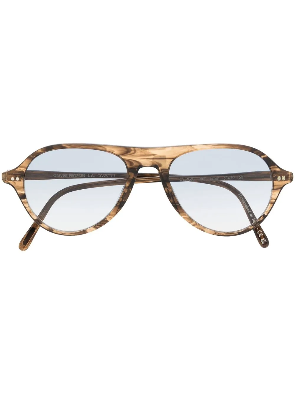 

Oliver Peoples marbled round-frame sunglasses - Brown