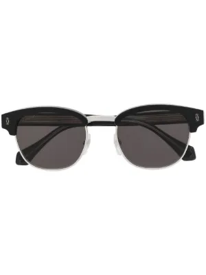 Cartier Eyewear logo plaque Sunglasses Farfetch