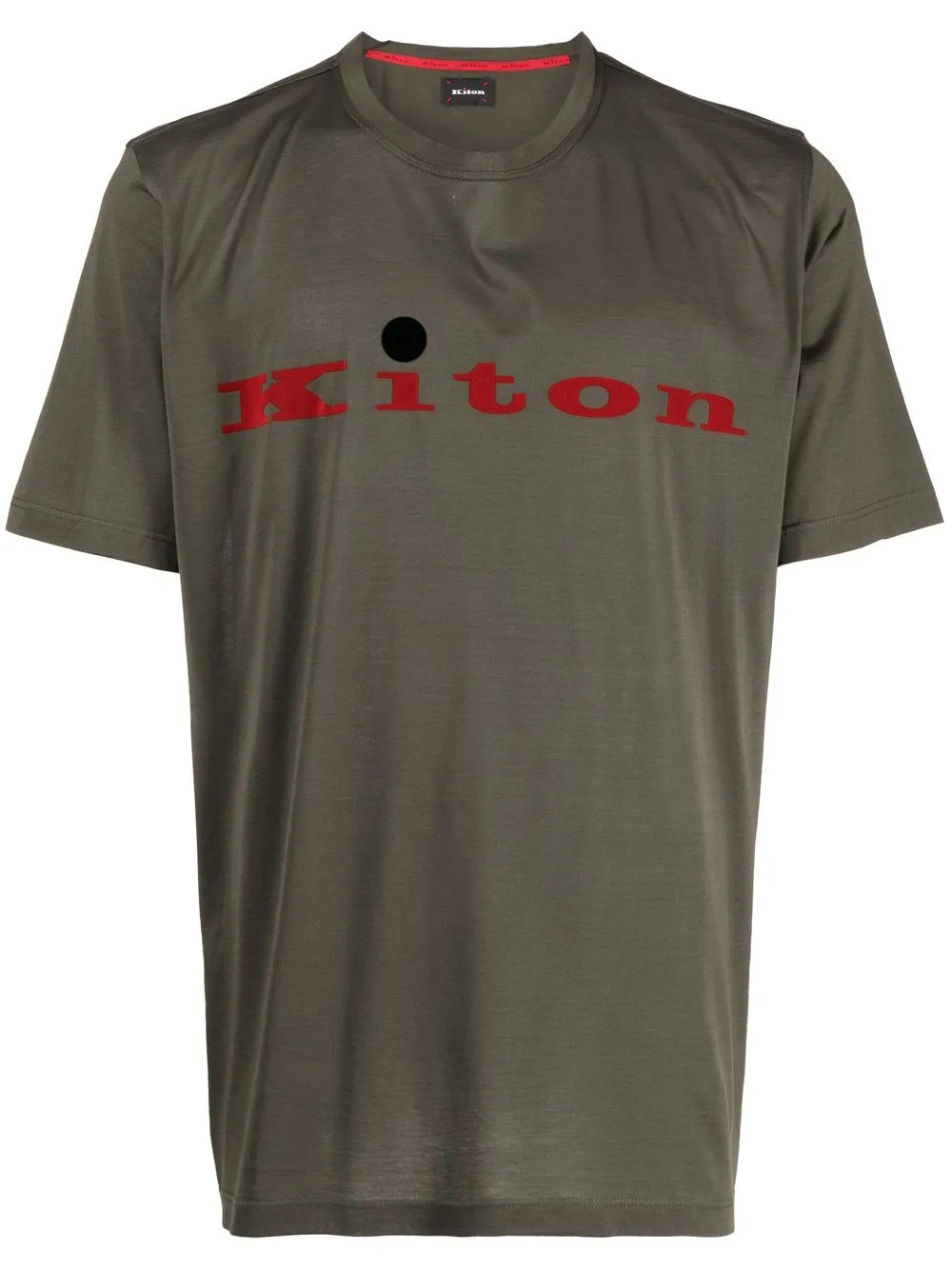 

Kiton logo-print cotton T-shirt - Green