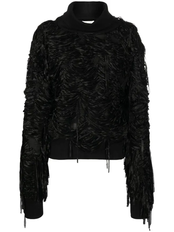 Fringe sleeve outlet jumper