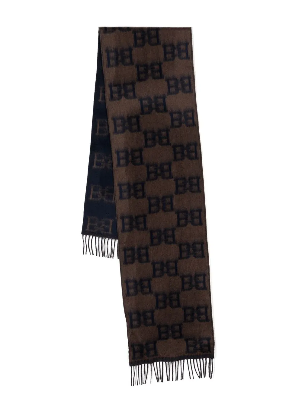 

Bally logo-print wool scarf - Brown