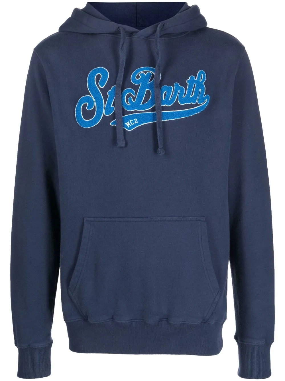 

MC2 Saint Barth logo-print cotton hoodie - Blue