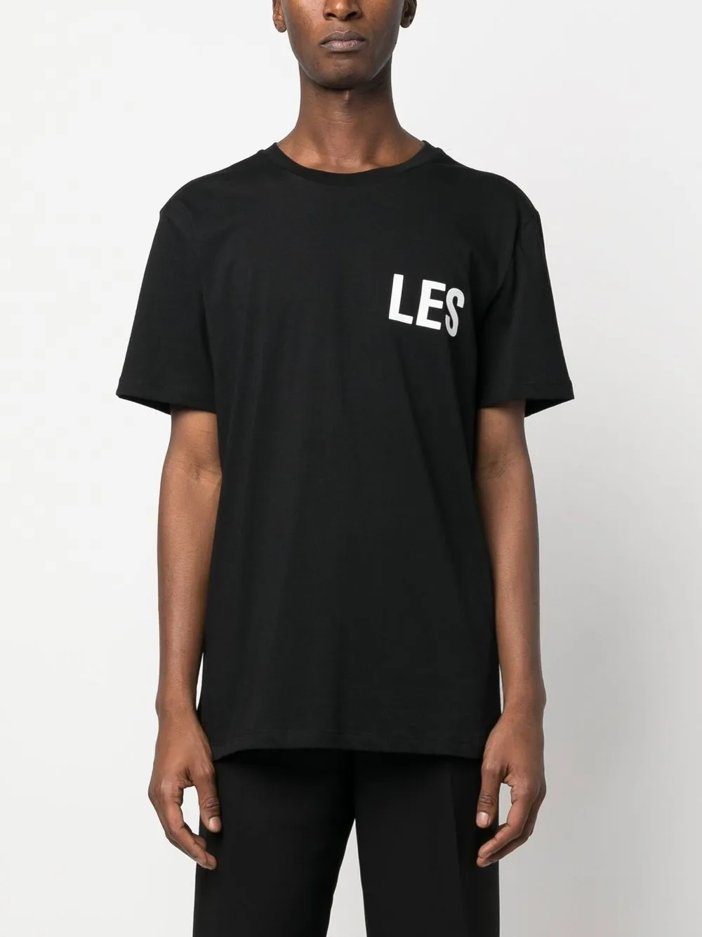  Les Hommes T-shirt Con Stampa - Nero 