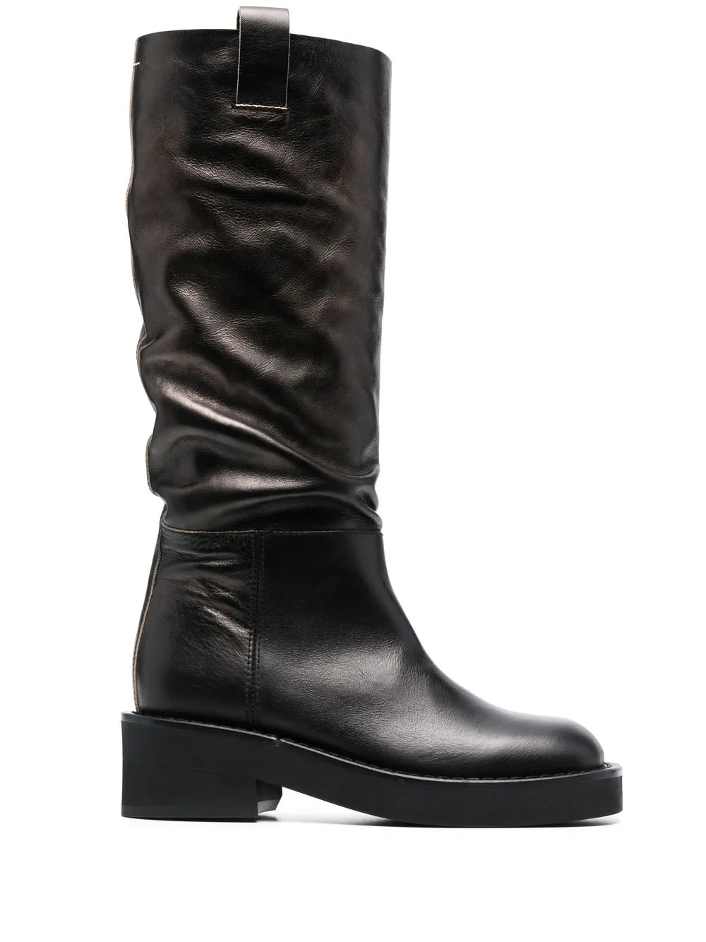 

MM6 Maison Margiela draped knee-length boots - Brown