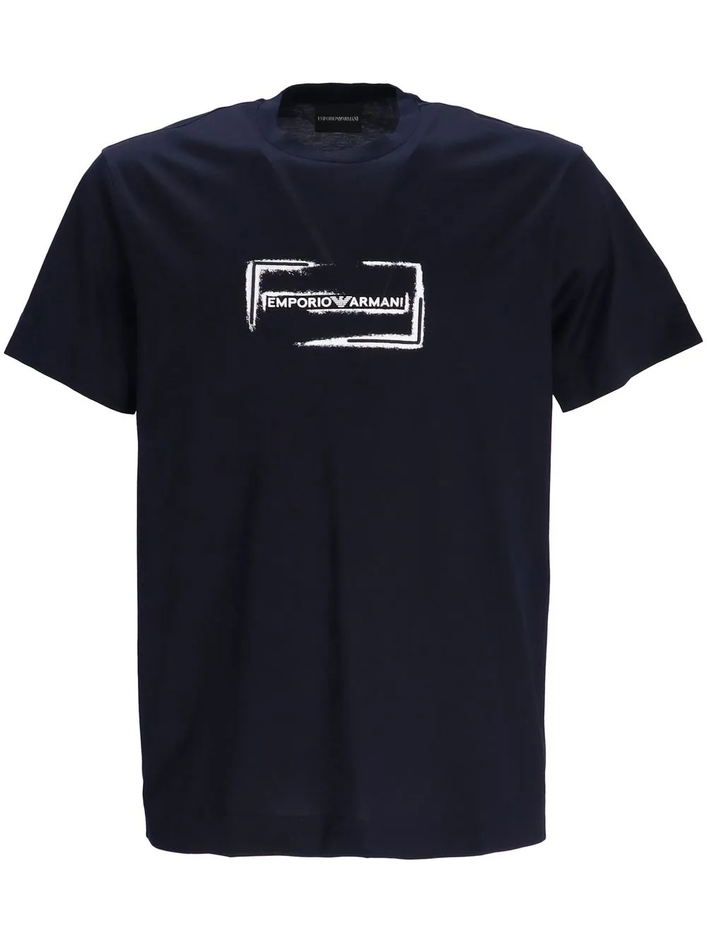 Emporio Armani logo-print cotton T-shirt - Black
