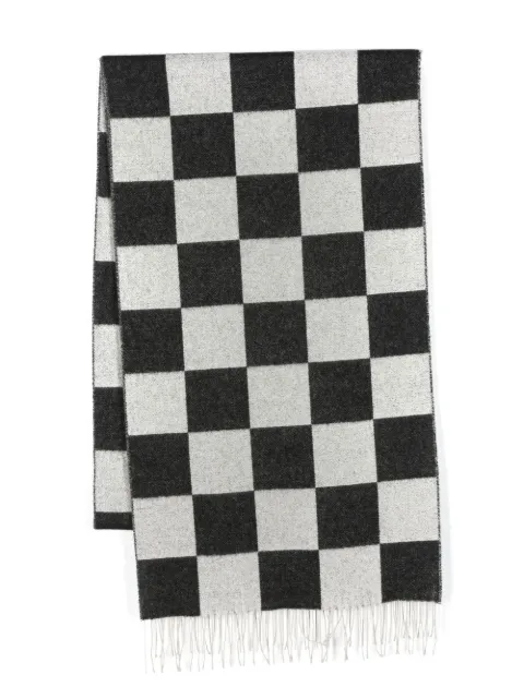 AMIRI checkerboard-pattern knit scarf