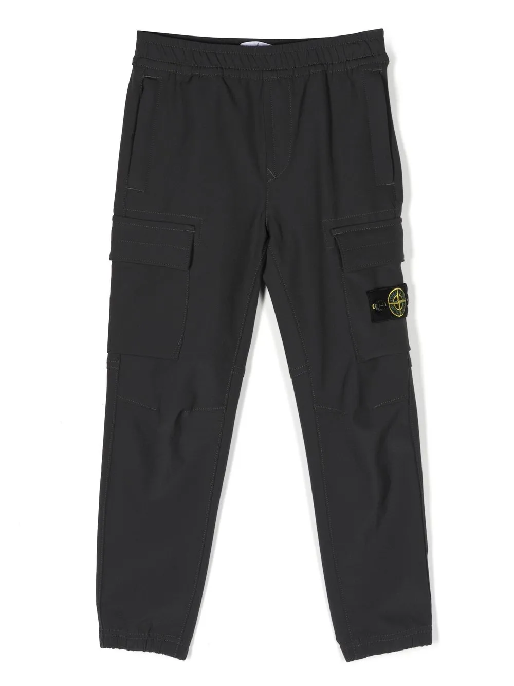 

Stone Island Junior side logo-patch detail trousers - Black