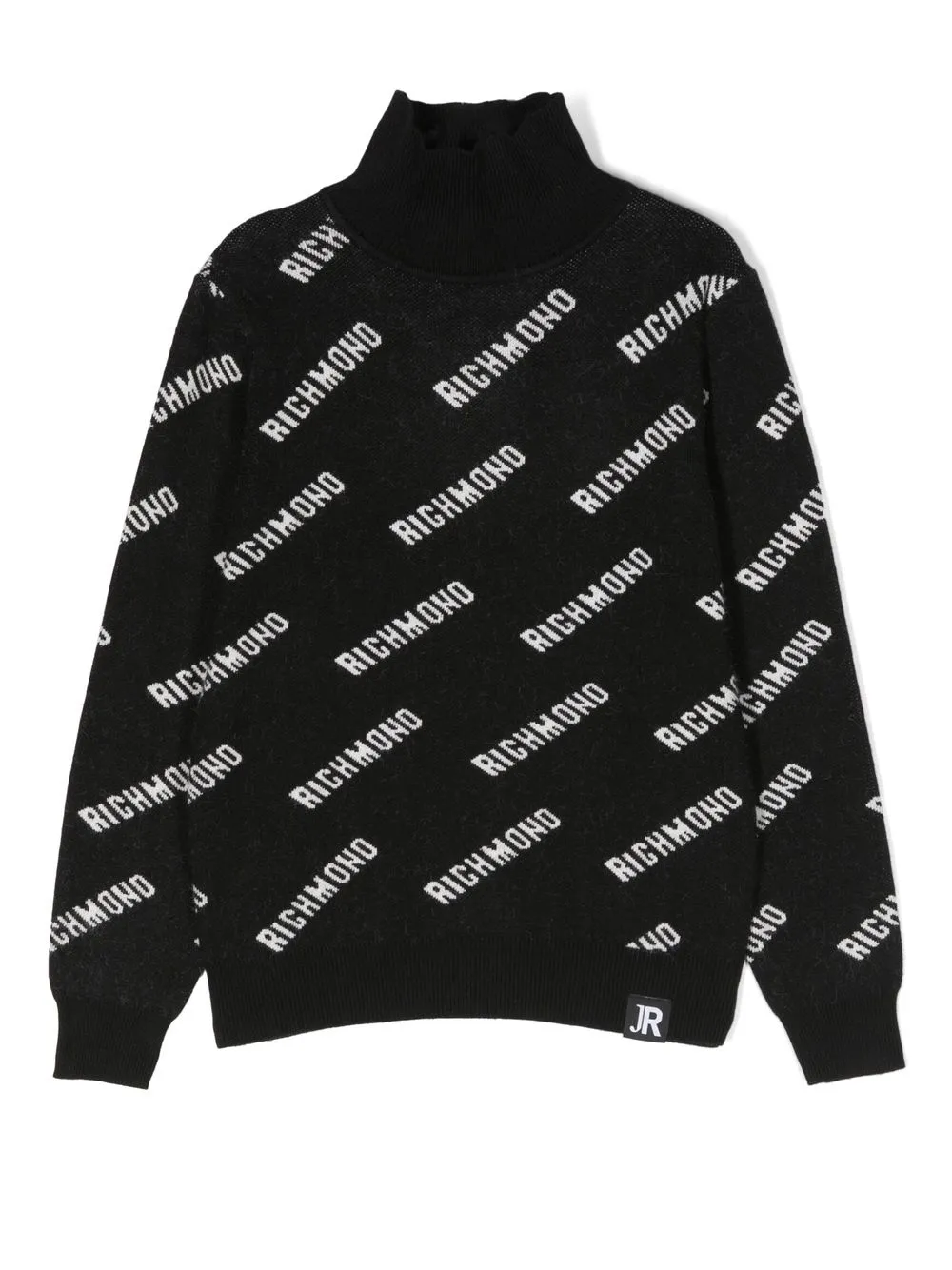 

John Richmond Junior all-over logo-print jumper - Black