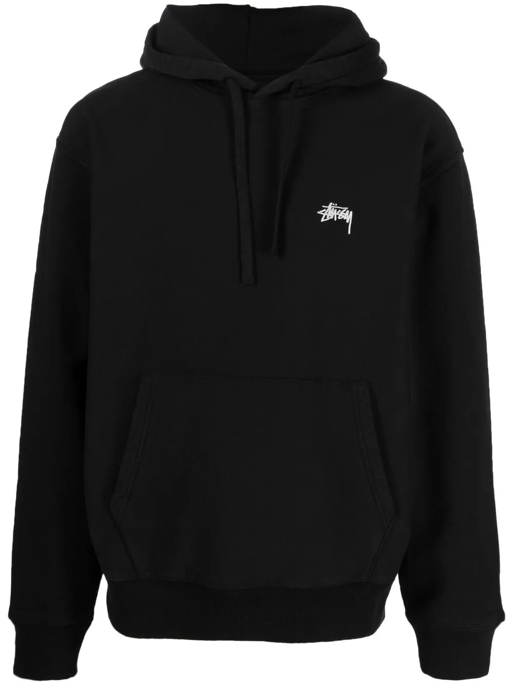 

Stüssy embroidered-logo cotton hoodie - Black