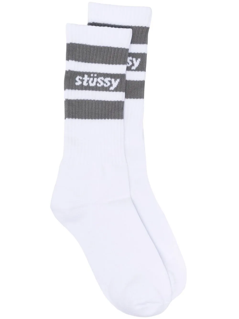 

Stüssy logo-print ankle socks - White