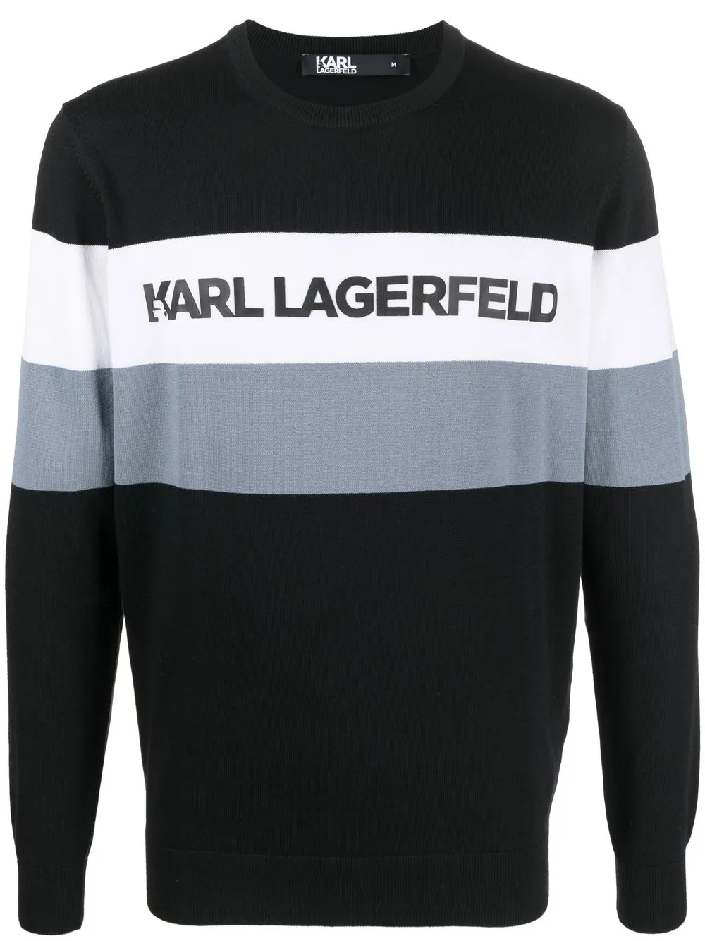 

Karl Lagerfeld logo-print crew-neck jumper - Black