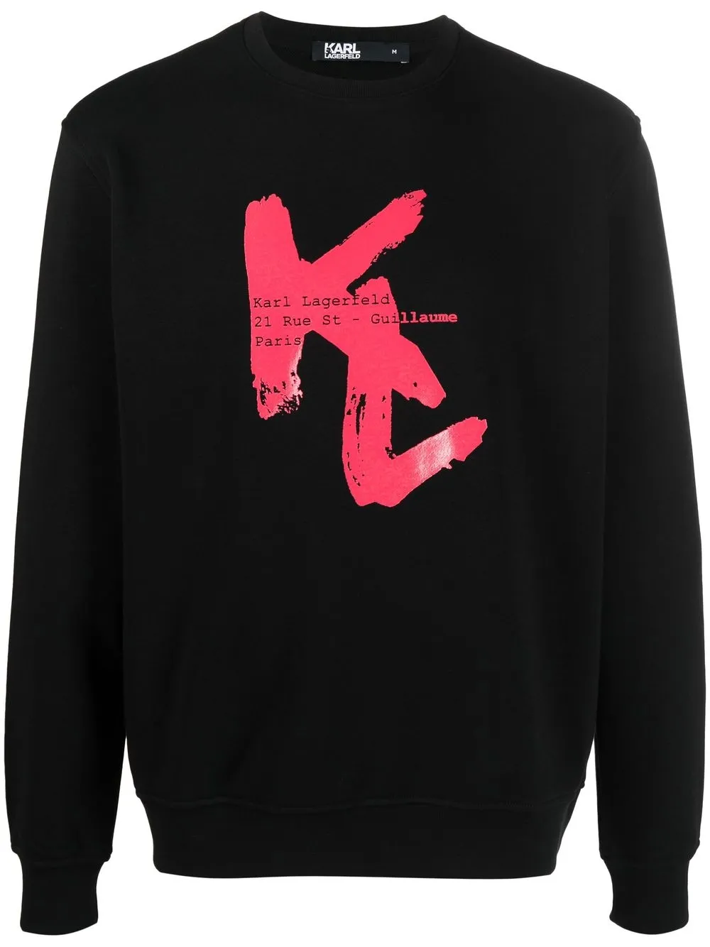 

Karl Lagerfeld logo-print crew neck jumper - Black