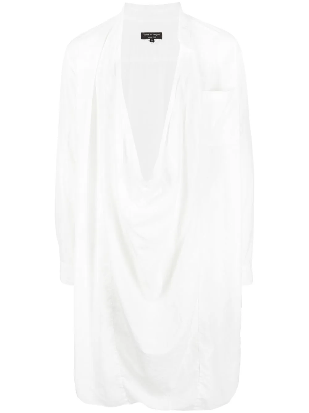 

Comme Des Garçons Homme Plus cowl-neck longline shirt - White