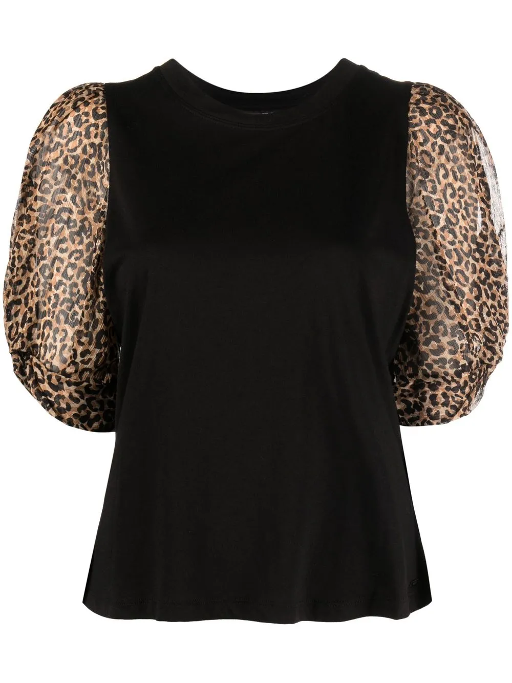 

DKNY leopard-sleeves blouse - Black