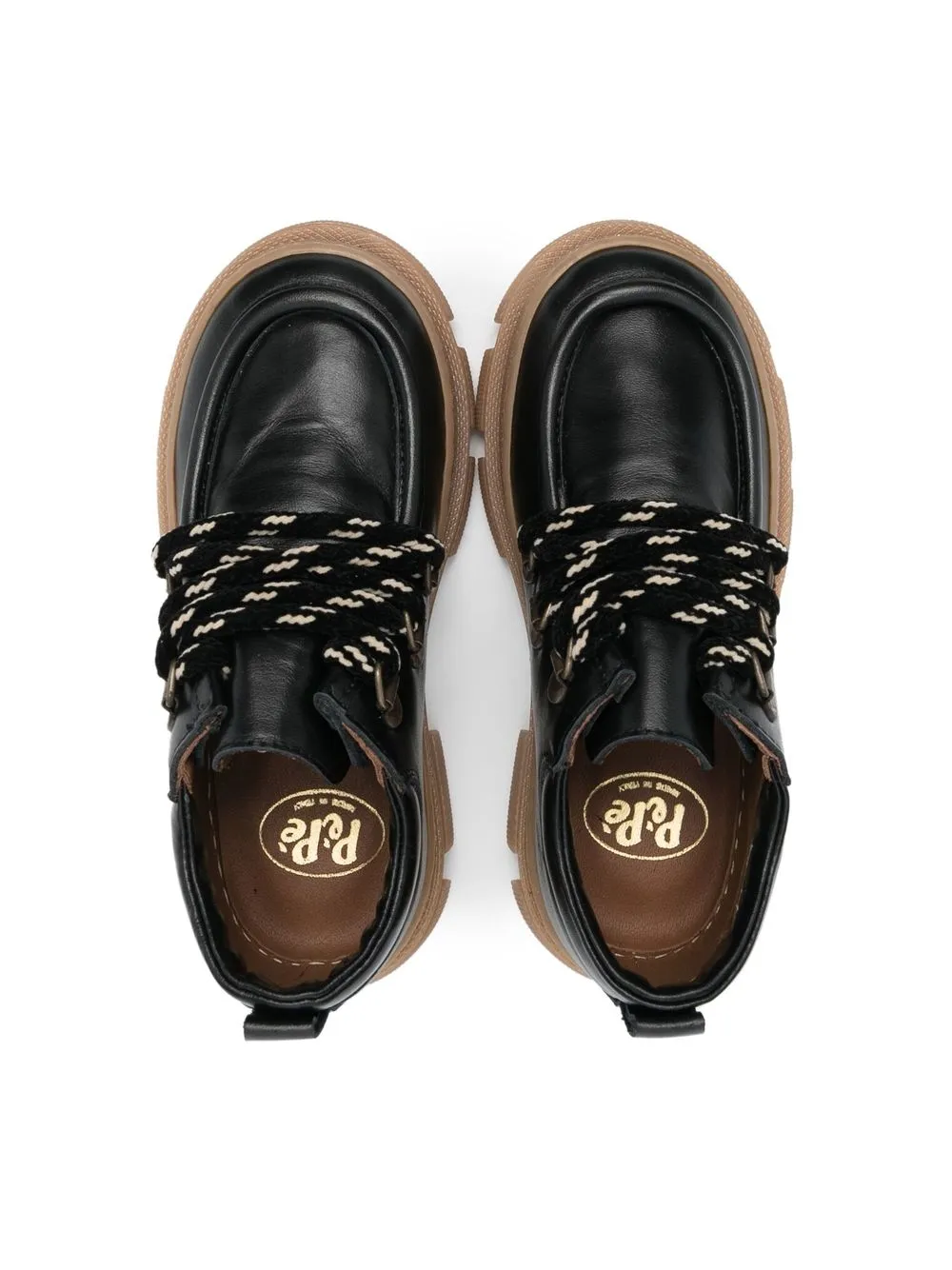 Pèpè Lug-sole Leather Shoes In Black