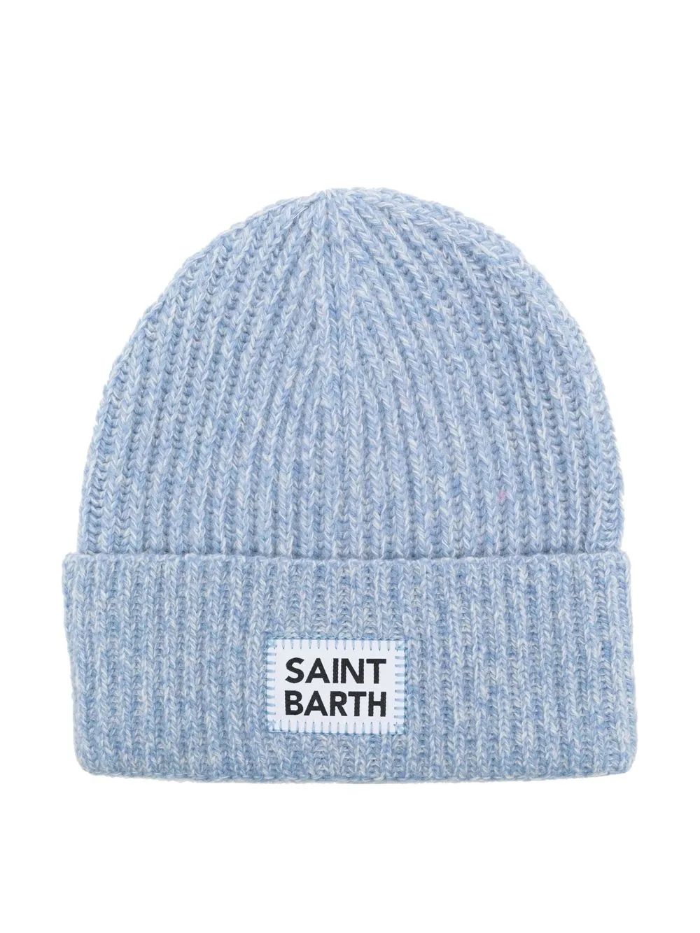 

MC2 Saint Barth Kids logo-patch ribbed-knit hat - Blue