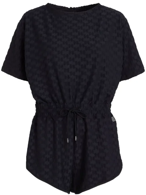 Karl Lagerfeld monogram-jacquard romper playsuit