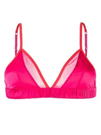 Karl Lagerfeld two-tone Satin Triangle Bra - Farfetch