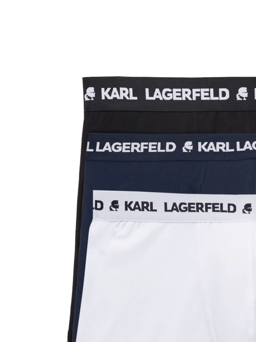 Karl Lagerfeld logo-waistband organic cotton boxers (pack of three) | Image 2
