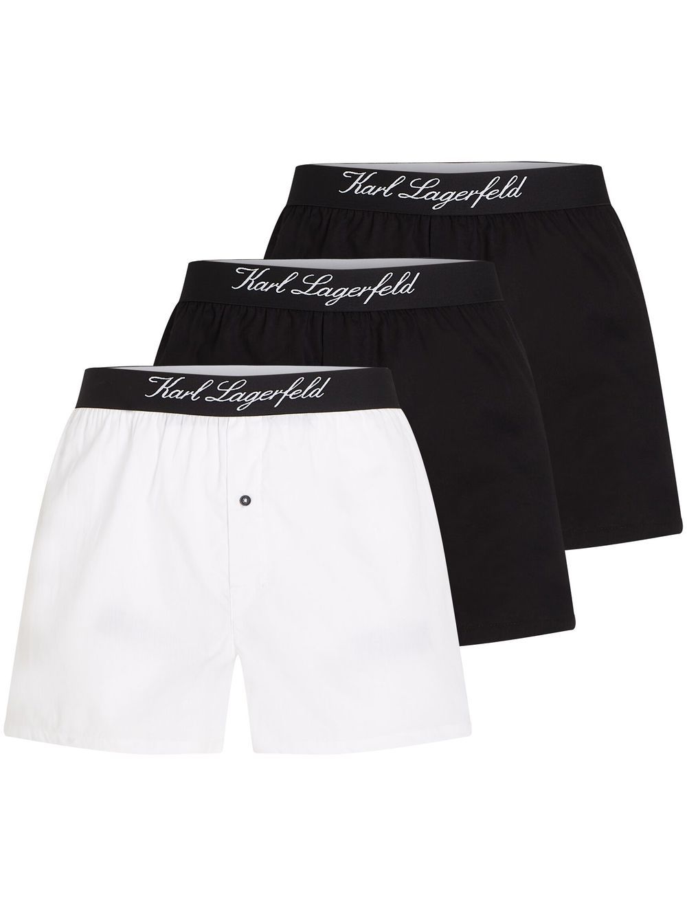 karl lagerfeld lot de trois boxers hotel karl - noir