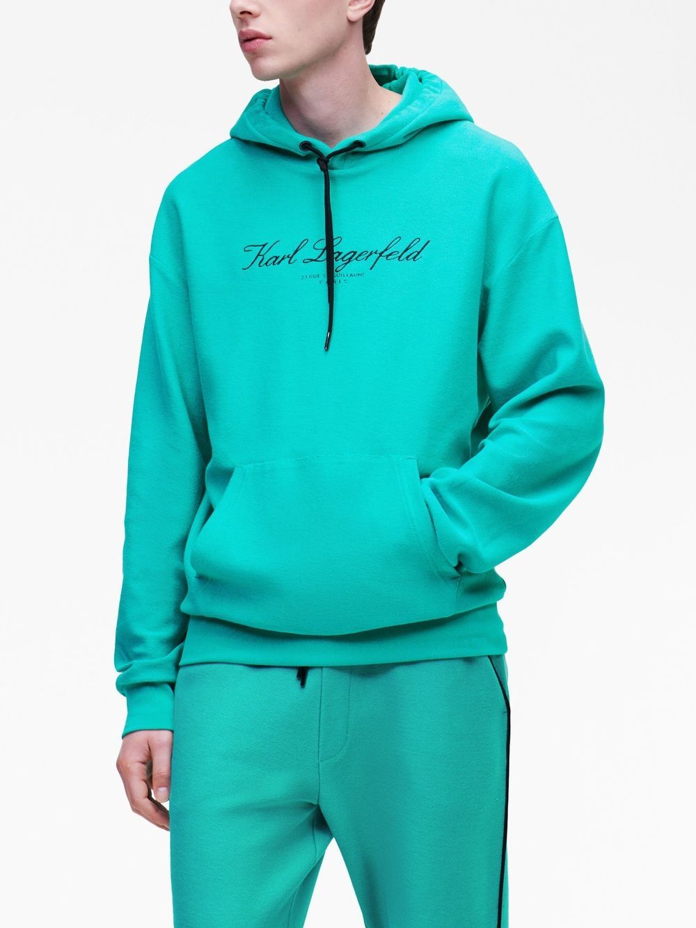 Karl Lagerfeld x Hotel Karl hoodie met trekkoord - Groen