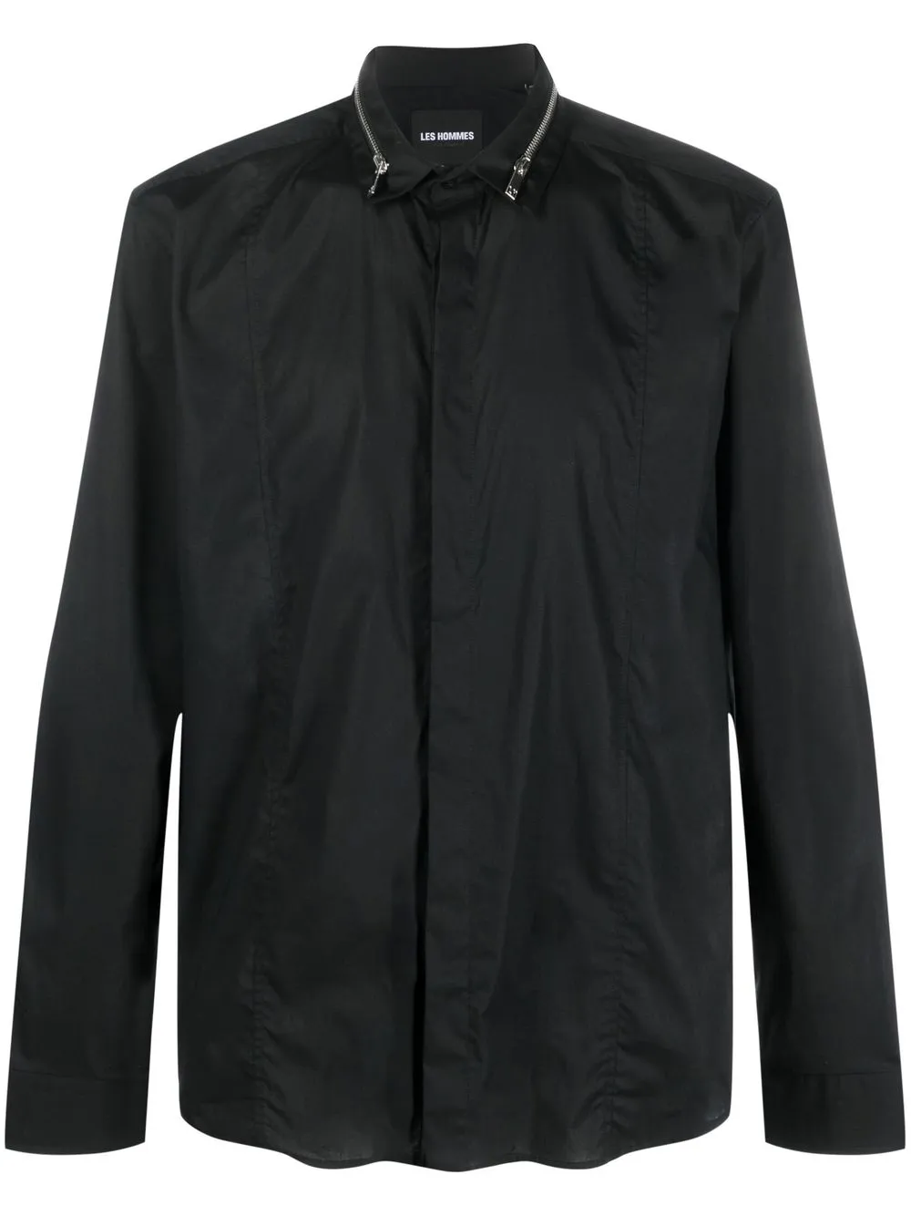 

LES HOMMES zip-collar shirt - Black