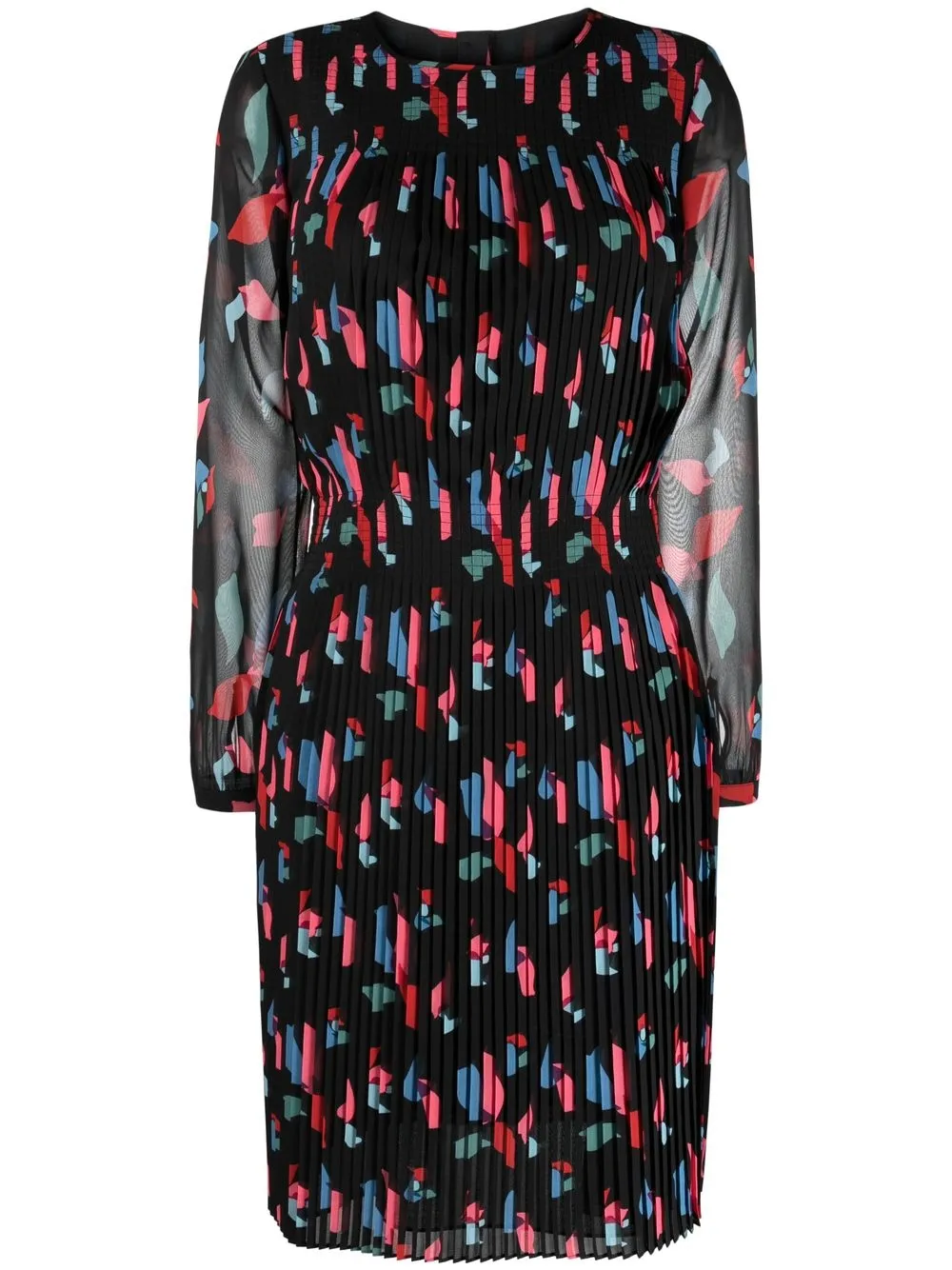 

Emporio Armani leaf-print dress - Black