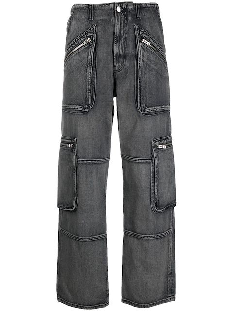 AMIRI Hoch sitzende Straight-Leg-Jeans