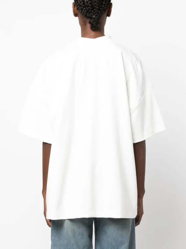 【関税込み】Rhude オフホワイト ディストレスロゴ Tシャツ 251923M213047_1.jpg