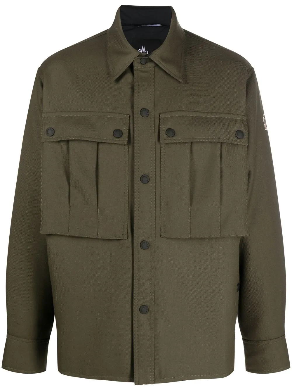 

Moncler Grenoble quilted-panel shirt jacket - Green